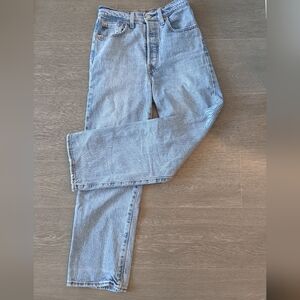 Levi's Light Blue Ribcage Straight ankle Jeans Size 24